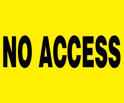 24" X 18" Barricade Sign - No Access - Sportsplace.store