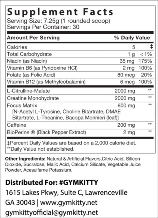 #ZING Fruit Punch Pre-Workout Powder