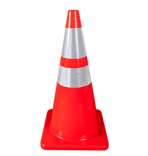 28" Orange Cone W/ 4" And 6" Reflective Collars - Sportsplace.store