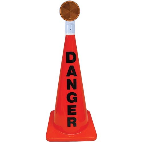 28" Orange Message Cone W/ Reflector (danger) - Sportsplace.store