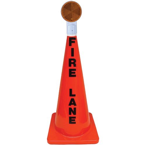 28" Orange Message Cone W/ Reflector (fire Lane) - Sportsplace.store