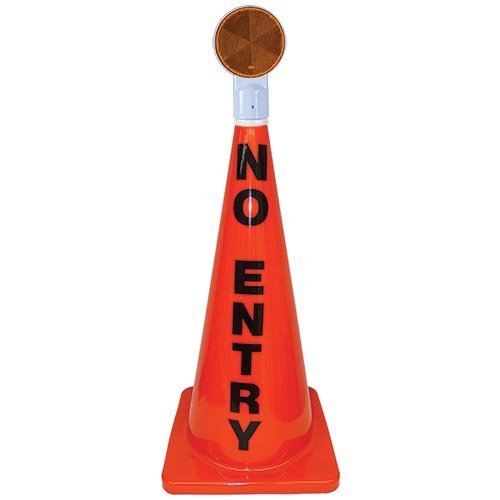 28" Orange Message Cone W/ Reflector (no Entry) - Sportsplace.store