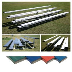 4 Row 7.5' Low Rise Bleacher - Colored - Sportsplace.store