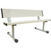 5' Portable Bench W/Back - White - Sportsplace.store