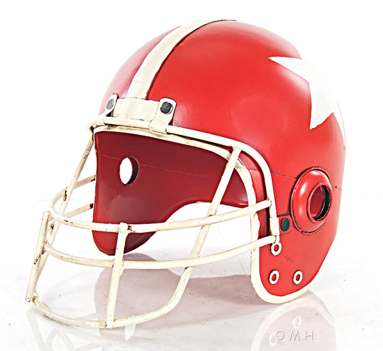 Red Football Helmet Model