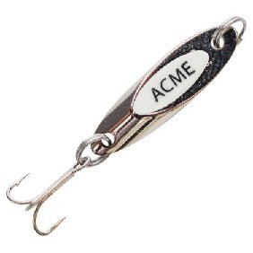 Acme Kastmaster Spoon w/Teaser Tail 1/4oz Chrome/White - Sportsplace.store