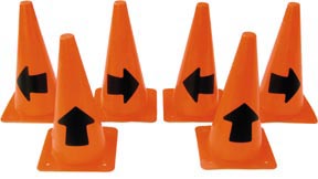 Arrow Cones - 12" (set Of 6 - 2 Each) - Sportsplace.store