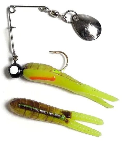 Betts Spin 1/4 Value Pack Split Tail Chartreuse Crawfish - Sportsplace.store