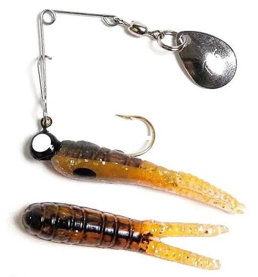 Betts Spin 1/4 Value Pack Split Tail Orange Craw Glitter - Sportsplace.store