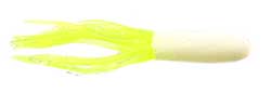 Big Bite Crappie Tubes 1.5" 10ct White/Chartreuse - Sportsplace.store
