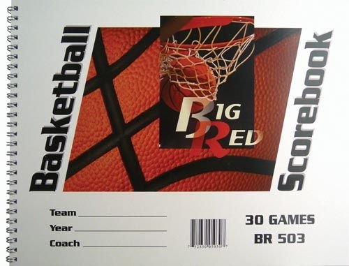 Big Red Basketball Scorebook - 24 Games - Sportsplace.store