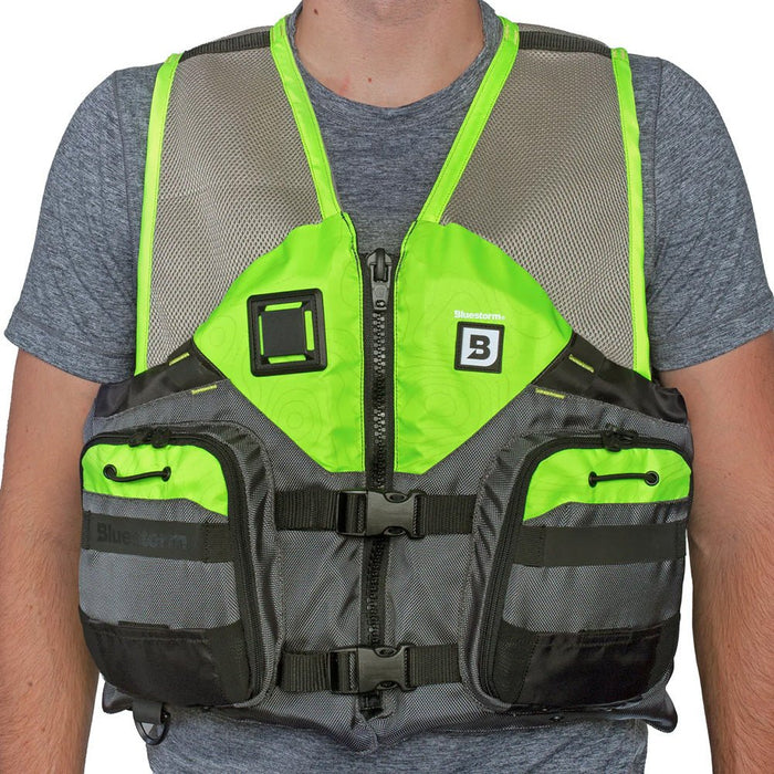 Bluestorm Sportsman Adult Mesh Fishing Life Jacket - Hi - Vis - 2XL/3XL - Sportsplace.store