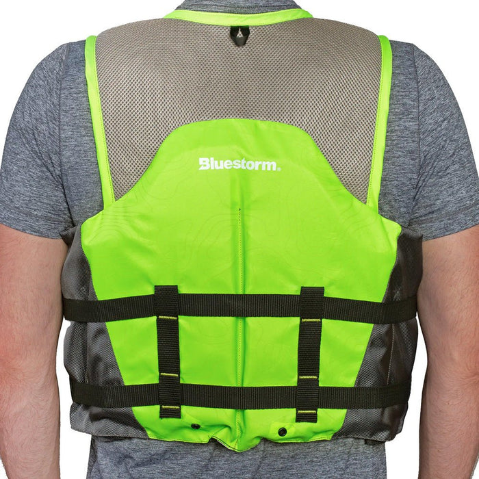 Bluestorm Sportsman Adult Mesh Fishing Life Jacket - Hi - Vis - 2XL/3XL - Sportsplace.store