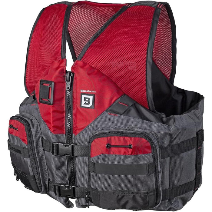 Bluestorm Sportsman Adult Mesh Fishing Life Jacket - Nitro Red - 2XL/3XL - Sportsplace.store