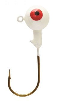 Eagle Claw Ball Head Jig 1/32 10ct White - Sportsplace.store