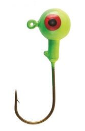 Eagle Claw Jig Head 1/8 10ct Lime/Chart - Sportsplace.store