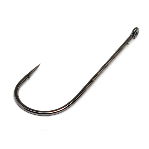 Gamakatsu Worm Hook Straight Shank Round Bend NSBlack Size 2/0 6ct - Sportsplace.store