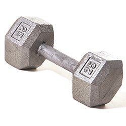 Hex Dumbbell w/ Straight Handle 25 lb - Sportsplace.store