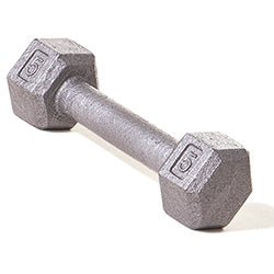 Hex Dumbbell w/ Straight Handle 5 lb - Sportsplace.store