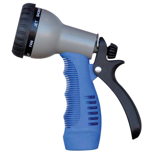 HoseCoil Rubber Tip Nozzle w/9 Pattern Adjustable Spray Head & Comfort Grip - Sportsplace.store