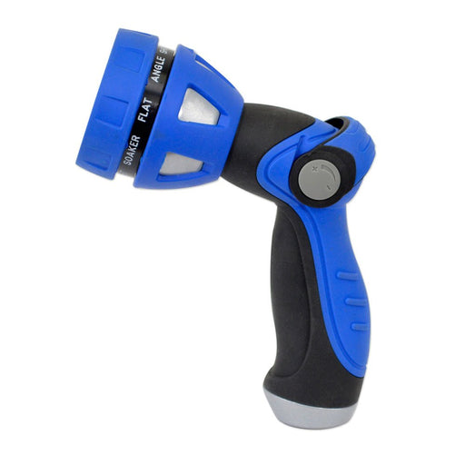 HoseCoil Thumb Lever Nozzle w/Metal Body & Nine Pattern Adjustable Spray Head - Sportsplace.store