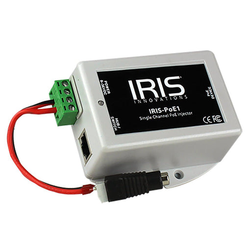 Iris Single Channel PoE Injector - 8-36VDC Input Voltage & 48VDC Output - Sportsplace.store