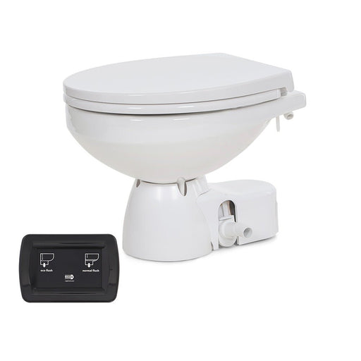 Jabsco Quiet Flush E2 Fresh Water Toilet Regular Bowl - 12V – Soft Close Lid - Sportsplace.store