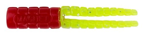 Leland Crappie Magnet 1.5" 15ct Red/Chartreuse Flash - Sportsplace.store