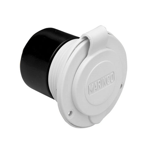 Marinco 15A 125V On - Board Charger Inlet - Front Mount - White - Sportsplace.store