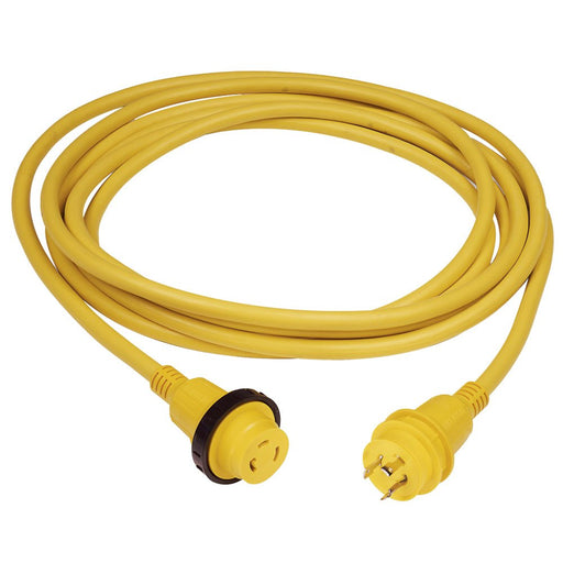 Marinco 30A 25' Molded Cordset - 125V - Yellow - Sportsplace.store