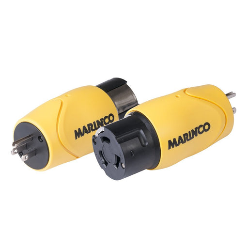 Marinco Straight Adapter - 15A Male Straight Blade to 50A 125/250V Female Locking - Sportsplace.store