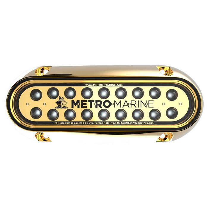 Metro Marine High - Output Elongated Underwater Light w/Intelligent Monochromatic LED's - Aqua, 45° Beam - Sportsplace.store