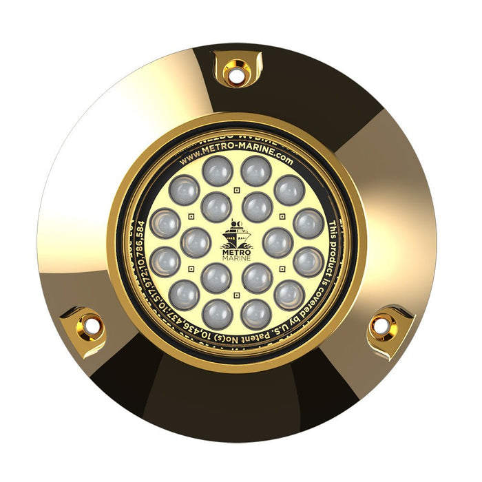 Metro Marine High - Output Submersible Underwater Light w/Intelligent Monochromatic LED's - Aqua, 45° Beam - Sportsplace.store