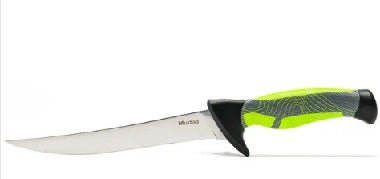 Mustad Fillet Knife- w/ Sheath Green Line 7" - Sportsplace.store