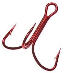 Mustad Treble Triple Grip Red 10ct Size 6 - Sportsplace.store