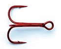 Mustad Ultra Point Treble Hook Red 11ct Size 2 - Sportsplace.store