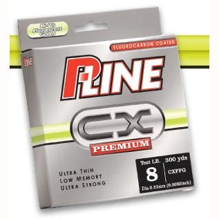 P-Line CX Preminum Fluorocarbon Flourescent Green 300yd 6lb - Sportsplace.store