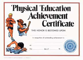 Physical Education Certificates - Sportsplace.store