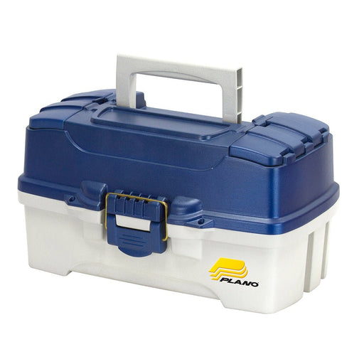 Plano 2 - Tray Tackle Box w/Duel Top Access - Blue Metallic/Off White - Sportsplace.store