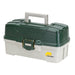 Plano 3 - Tray Tackle Box w/Duel Top Access - Dark Green Metallic/Off White - Sportsplace.store