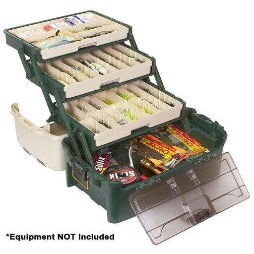 Plano Hybrid Hip 3 - Tray Tackle Box - Forest Green - Sportsplace.store