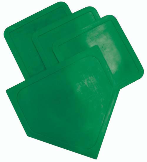 Poly Baseball Bases - Green - Sportsplace.store