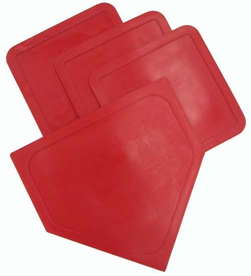 Poly Baseball Bases - Red - Sportsplace.store