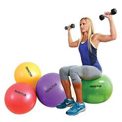 Reactor by Champion Barbell Anti - Burst Fitness Ball (45 cm Purple) - Sportsplace.store