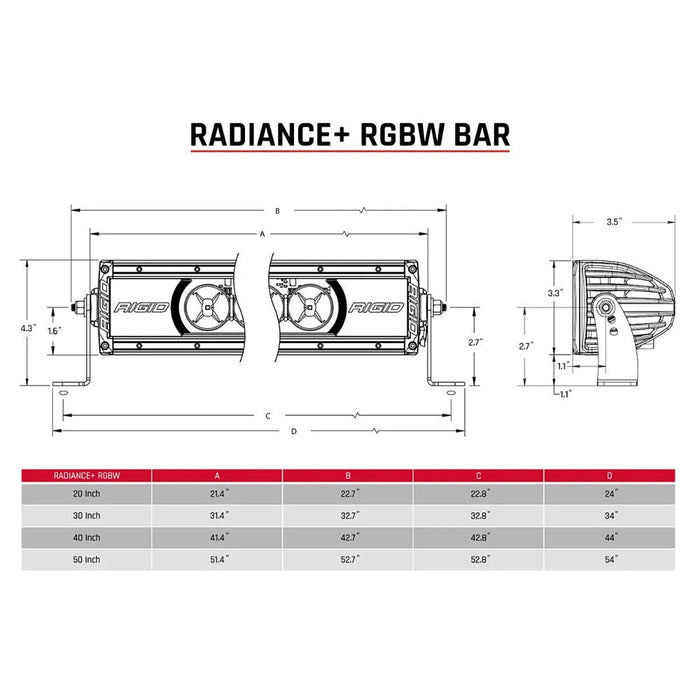 RIGID Industries Radiance + 30" Light Bar - RGBW - Sportsplace.store