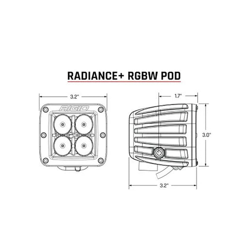 RIGID Industries Radiance + Pod - RGBW - Pair - Sportsplace.store