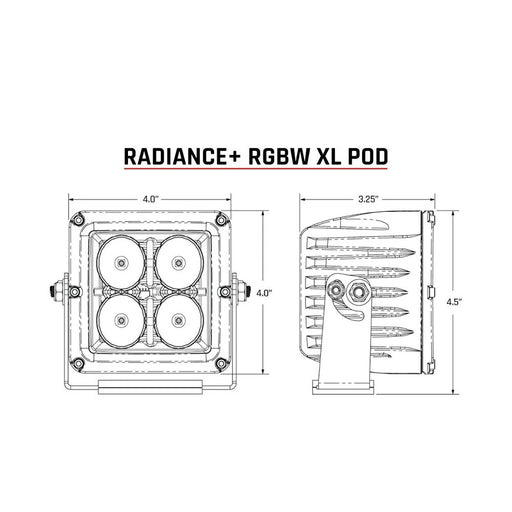 RIGID Industries XL Radiance + Light Pod - RGBW - Pair - Sportsplace.store