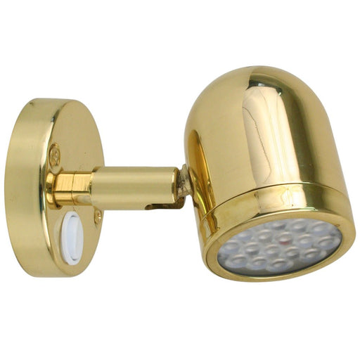 Scandvik LED Brass Reading Light - 10 - 30V - Sportsplace.store