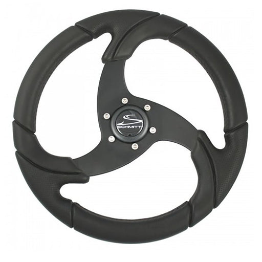Schmitt Marine Folletto 14.2" Wheel - Black Polished Polyurethane - 3/4" Tapered Shaft w/Black Center Cap - Sportsplace.store