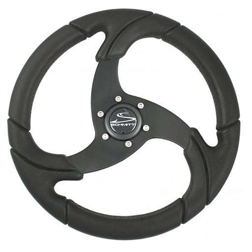 Schmitt Marine Folletto 14.2" Wheel - Black Polyurethane - 3/4" Tapered Shaft w/Black Center Cap - Sportsplace.store
